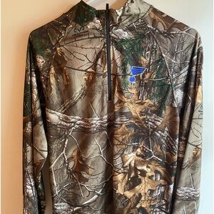 Blues camo quarter zip